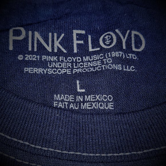 PInk Floyd World Tour 1972 Tie Dye rock Official T-Shirt L NWT - Picture 6 of 6